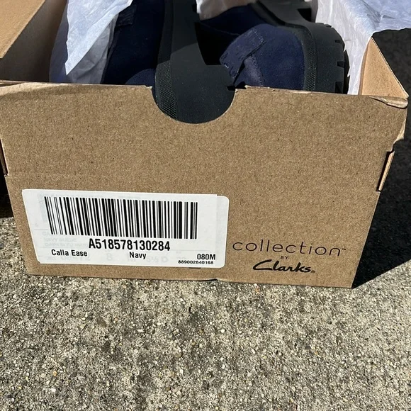 Clarks Womens Womens Calla Ease Slip-On Loafer Flats, Blue, Size 8 - Picture 8 of 8